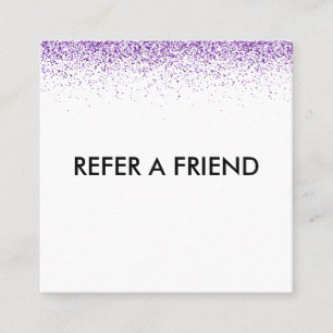 Recomendación Tarjeta de Referencia de Salón de lujo con brillo