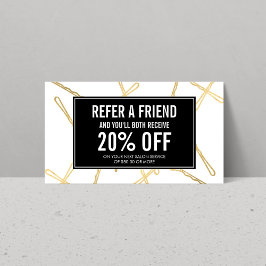 Recomendación Tarjeta de referencia de salón de pelo de moda Bob