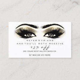 Recomendación Tarjeta de referencia de salón maquillaje Lash Ojo