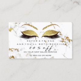 Recomendación Tarjeta de referencia de salón maquillaje Marble d