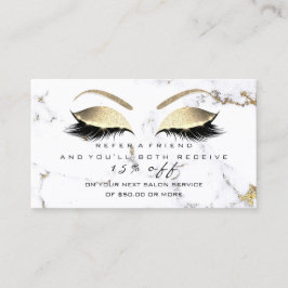 Recomendación Tarjeta de referencia de salón Marble Oro Lazos bl