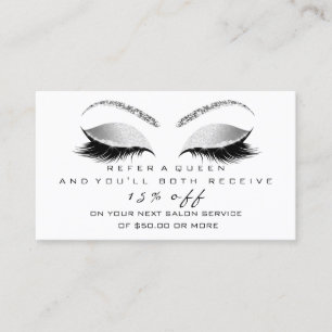 Recomendación Tarjeta de referencia de salón Plata Láganes Gris 