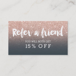 Recomendación Tarjeta de referencia moderna tipografía rosa de 