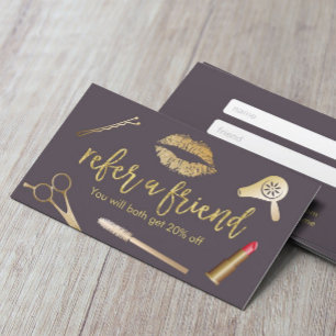 Recomendación Tarjeta de referencia Moderno Salón De Belleza P