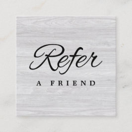 Recomendación Tarjeta de referencia profesional minimalista