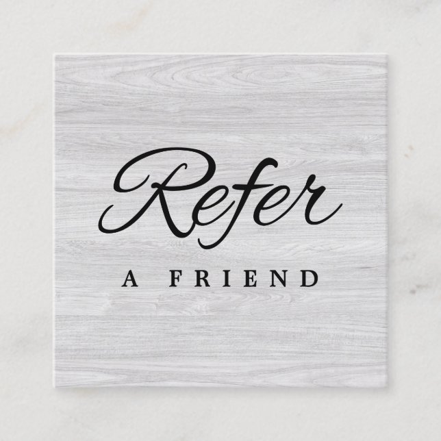 Recomendación Tarjeta de referencia profesional minimalista (Anverso)