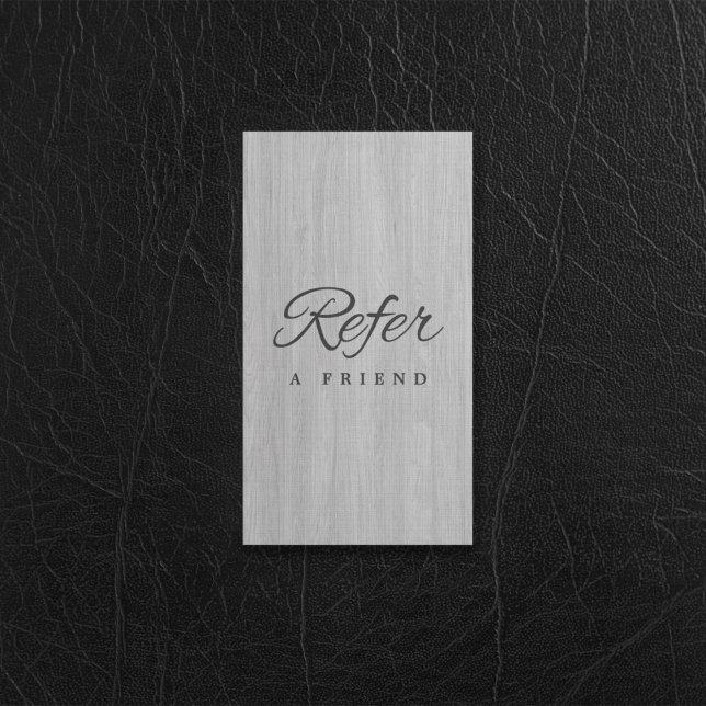 Recomendación Tarjeta de referencia profesional minimalista (Minimalist Business Referral Card)