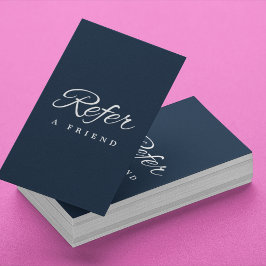 Recomendación Tarjeta de referencia profesional minimalista