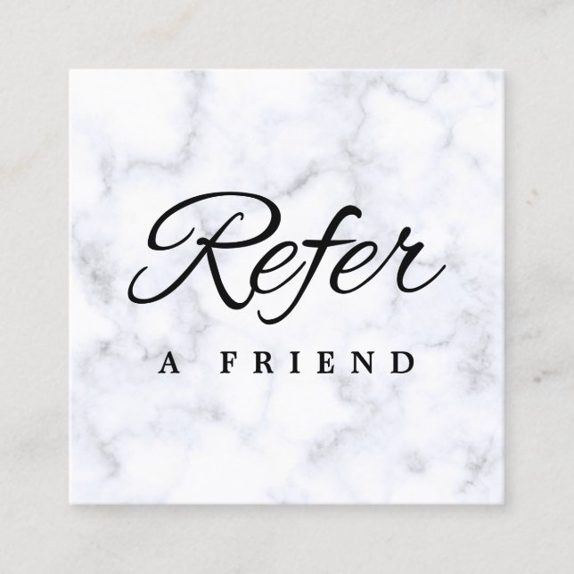 Recomendación Tarjeta de referencia profesional minimalista (Anverso)