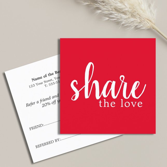 Recomendación Tarjeta de referencia simple elegante de belleza b (Subido por el creador)