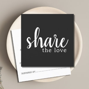 Recomendación Tarjeta de referencia simple y elegante en blanco 