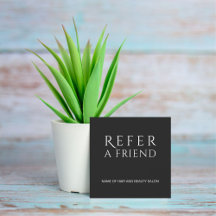 Tarjeta de referencia simple y elegante en blanco 