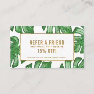 Recomendación Tarjeta de referencia tropical de Split Leaf Philo