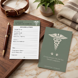 Recomendación Tarjeta de Referencia Veterinaria Personalizada Cl