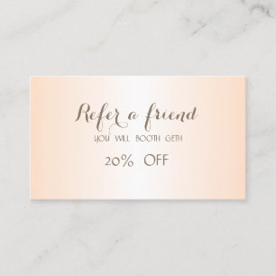 Recomendación Tarjeta de Referido Elegante Sencilla y con Estilo