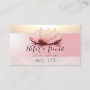 Recomendación Tarjeta de Referido Elegante y con Estilo de Lotus