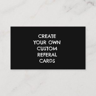 RECOMENDACIÓN TARJETA DE REFERIDO PERSONALIZADA, NEGRA