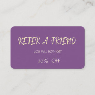 Recomendación Tarjeta de Referido Simple Moderna y Elegante