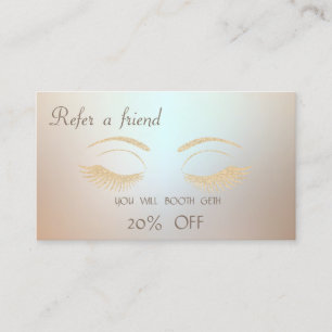 Recomendación Tarjeta de Referido Stylish Chic, Stylish, Glitter