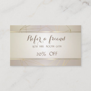 Recomendación Tarjeta de Referido Stylish Chic, Stylish, Rayas