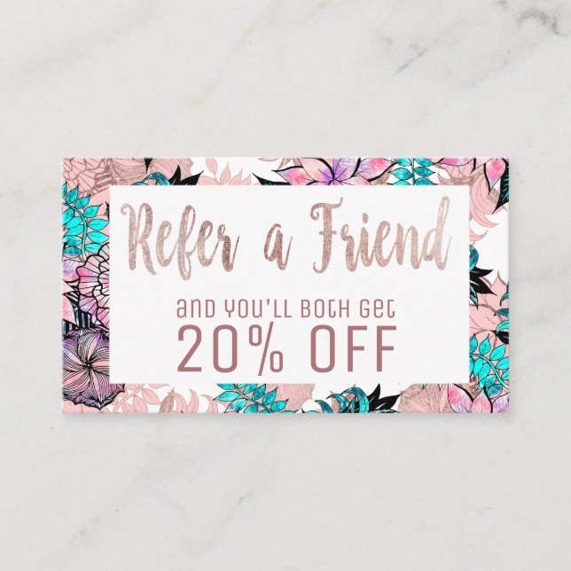 Recomendación Tarjeta floral subió acuarela femenina de la (Anverso)