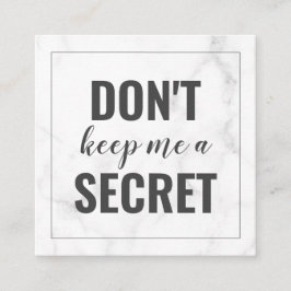 Recomendación Trendy Girly Marble tarjeta de referencia de negoc