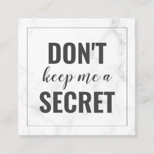 Recomendación Trendy Girly Marble tarjeta de referencia de negoc