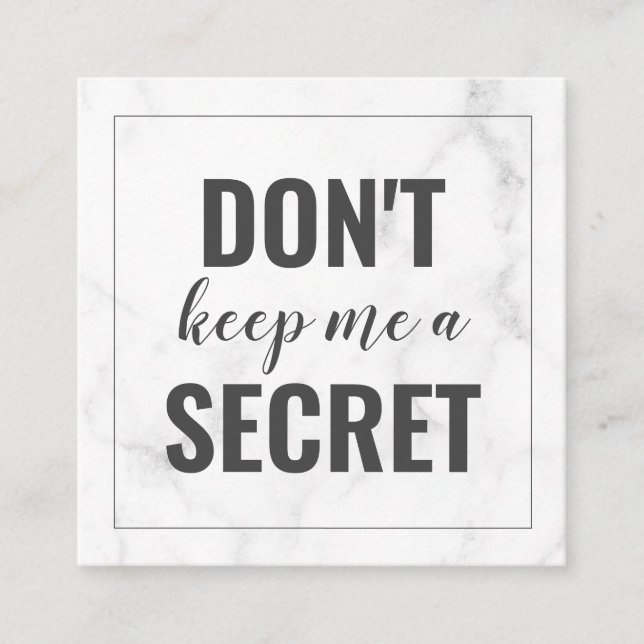 Recomendación Trendy Girly Marble tarjeta de referencia de negoc (Anverso)