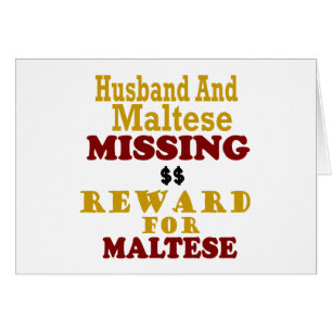 Recompensa que falta maltesa y del marido por