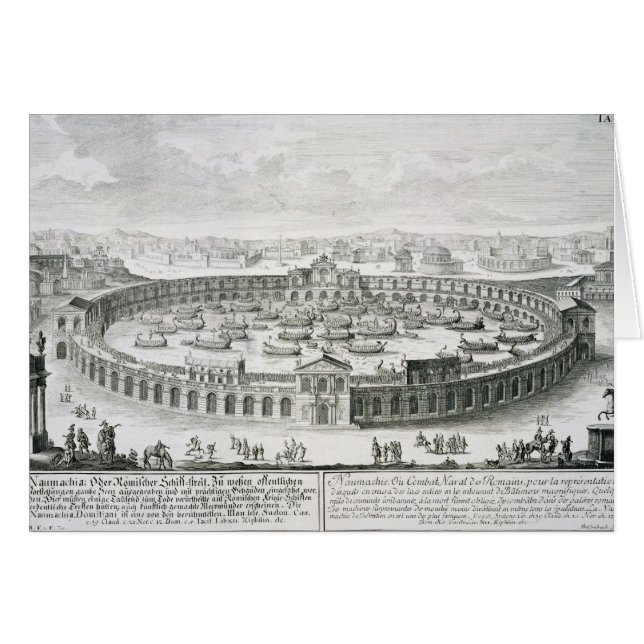 Reconstrucción de una batalla naval romana, de (Anverso (Horizontal))