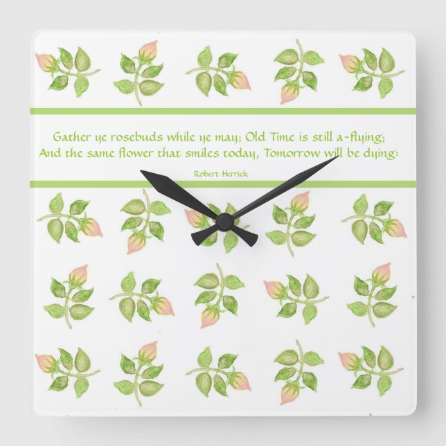 Recopilar el reloj de pared de citas de ye Rosebud (Anverso)