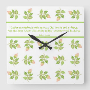 Recopilar el reloj de pared de citas de ye Rosebud