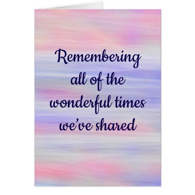 Recordando tiempos maravillosos pensando en ti (Frente)