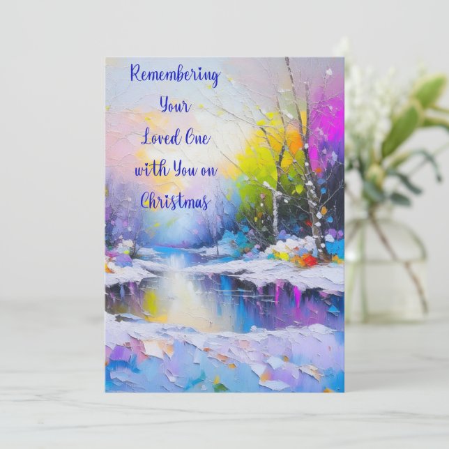 Recordando tu tarjeta de Navidades de amor (Anverso de pie)