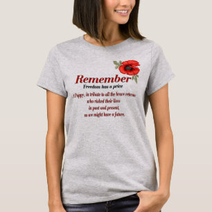 Recordar camiseta de homenaje a la amapola