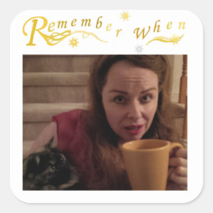 Recordar cuando el Pegatina cuadrado de borde redo