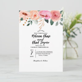 Recordar la invitación a la boda de flores