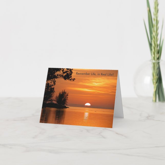 Recordar la tarjeta de felicitación Sunset de la v (Anverso)