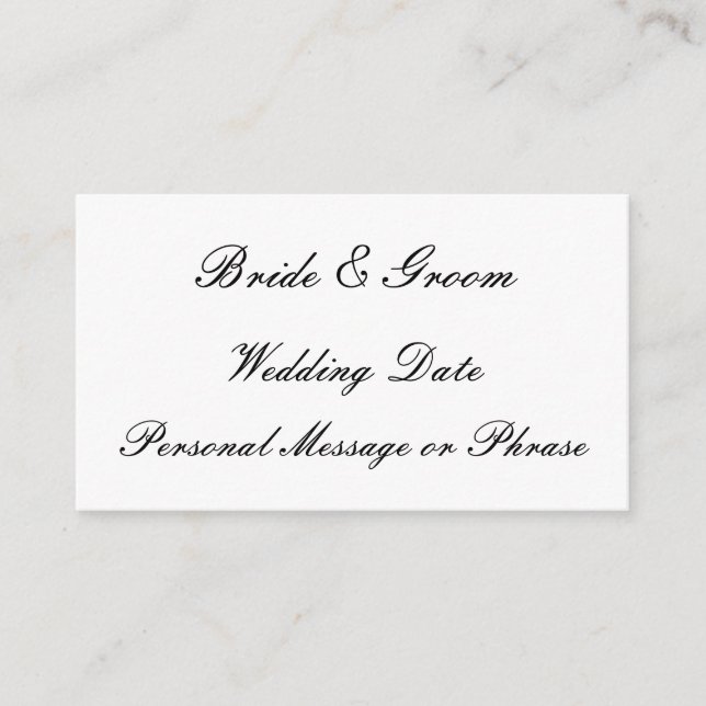 Recordatorio de boda Insertar para invitaciones o  (Anverso)