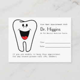 Recordatorio de cita con el dentista Happy Tooth