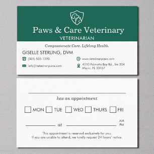 Recordatorio de cita con el médico veterinario de