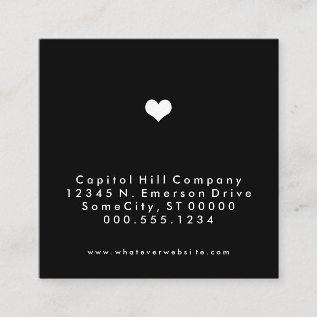 recordatorio de cita de corazón cuadrado (Anverso)