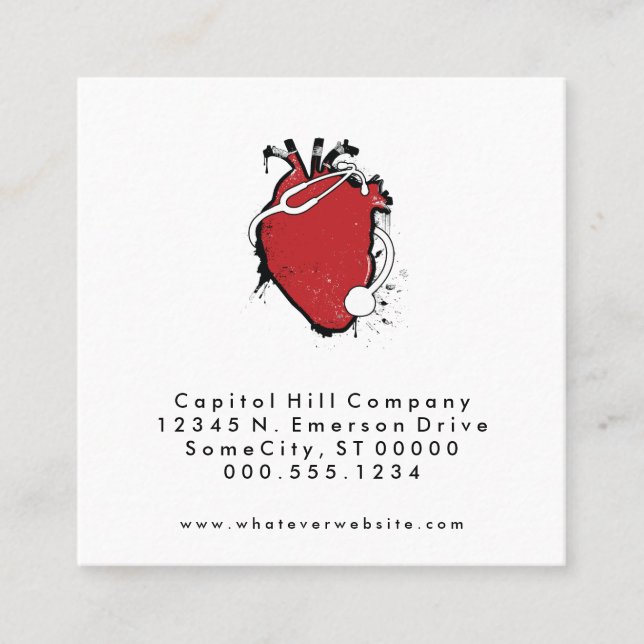 recordatorio de cita de médica cuadrado (Anverso)