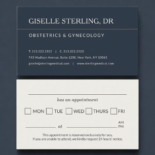 Recordatorio de cita en consultorio de OBGYN