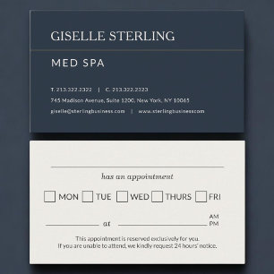 Recordatorio de cita en la oficina de Med Spa
