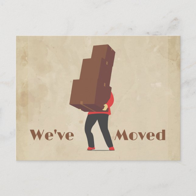 Recordatorio de nueva dirección divertida, Tarjeta (Anverso)