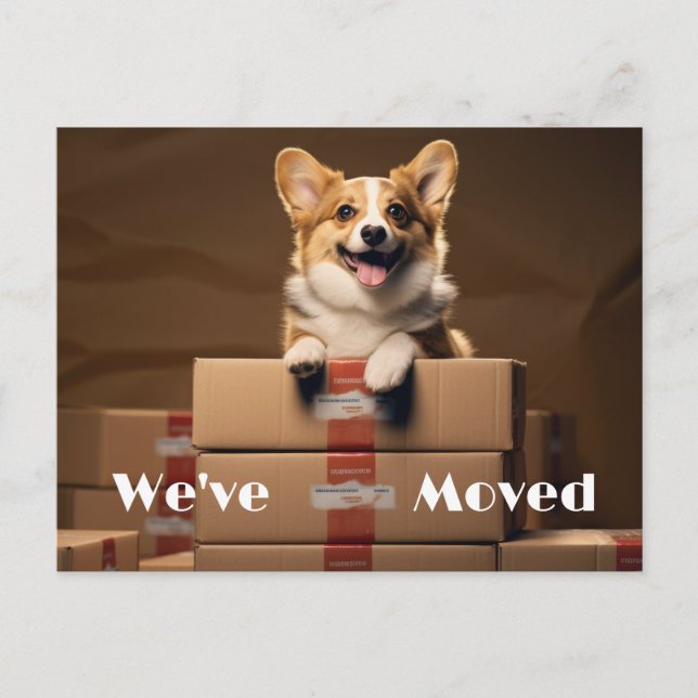 Recordatorio de nueva dirección divertida, Tarjeta (Anverso)