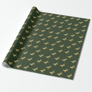 Recordatorio de oro   Papel de envolvimiento verde