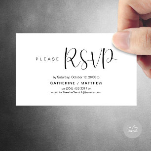 Recordatorio de RSVP para invitaciones de boda, mi