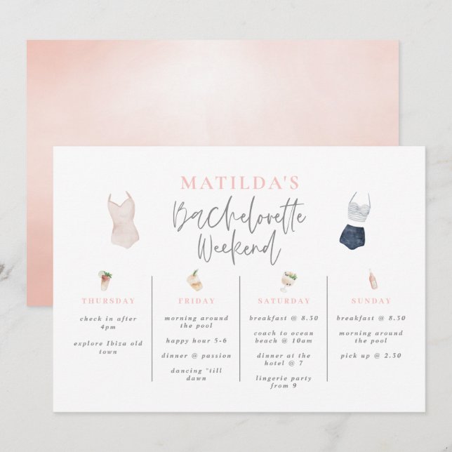 Recorrido de fin de semana de copas acuáticas (Anverso / Reverso)